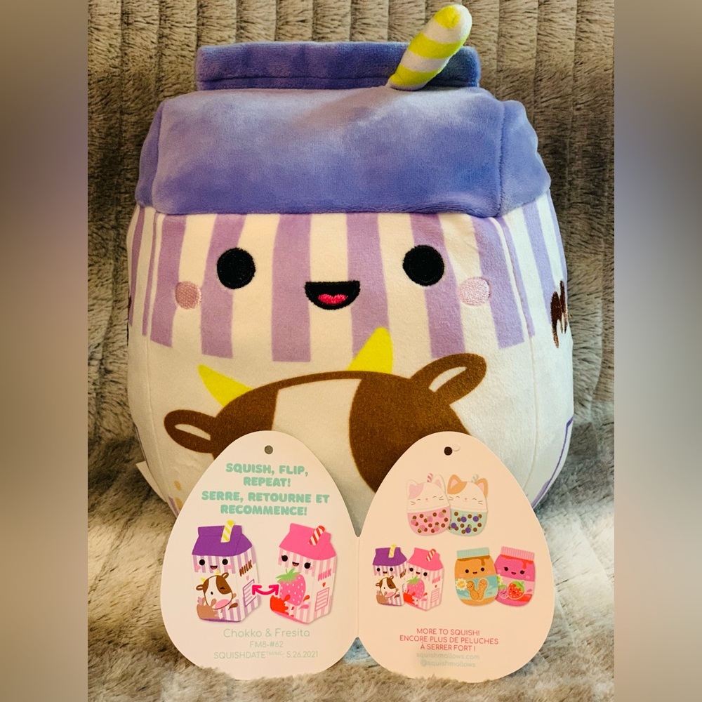 SQUISHMALLOWS Flipamallow CHOKKO & FRESITA MILK 8"